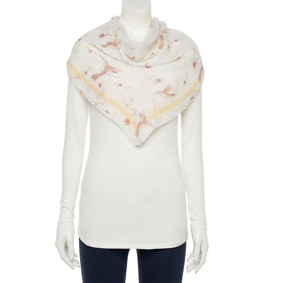 COPY - NWT LC Lauren Conrad hummingbird square scarf - Picture 1 of 3